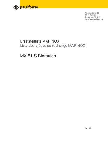 MX 51 S Biomulch - Paul Forrer AG