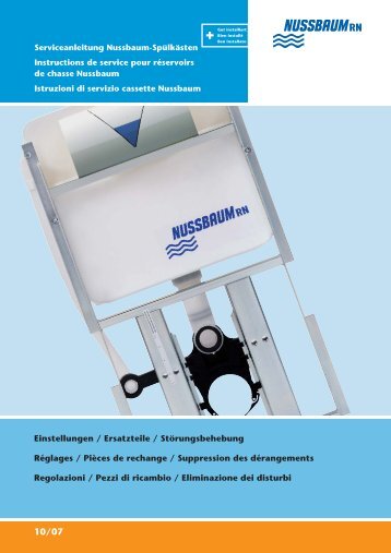 Einstellungen / Ersatzteile / StÃ¶rungsbehebung ... - R. Nussbaum AG