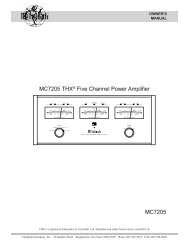 MC7205 MC7205 THXÂ® Five Channel Power Amplifier