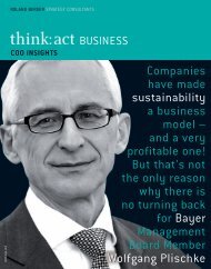 COO Insights on Sustainability - Roland Berger