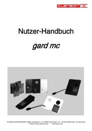 Nutzerhandbuch - CLARSON APPARATEBAU GMBH