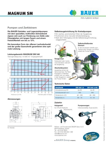 Bauer Güllepumpen Magnum SM - Lagerhaus
