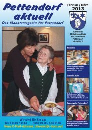 Das Monatsmagazin fÃ¼r Pettendorf - Gemeinde Brennberg