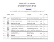 Classical Music from Azerbaijan - Azerbaijan International Magazine