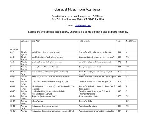 Classical Music from Azerbaijan - Azerbaijan International Magazine