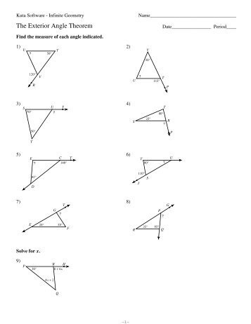 Mathworksheets4kids Triangle Interior Angle  angles worksheetsinterior of triangle given 