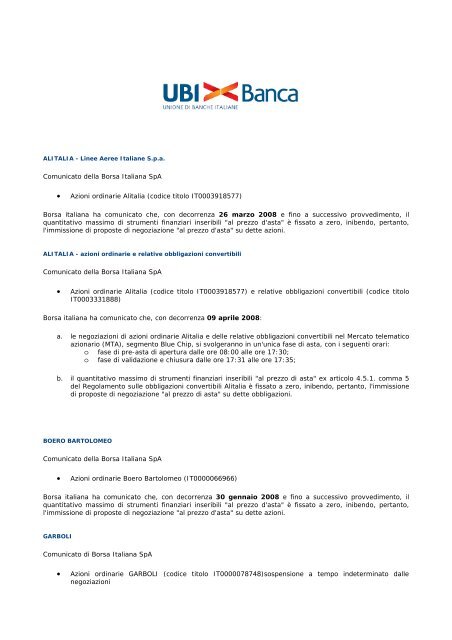 Microsoft Word - Tutte_20080922.doc - UBI Banca