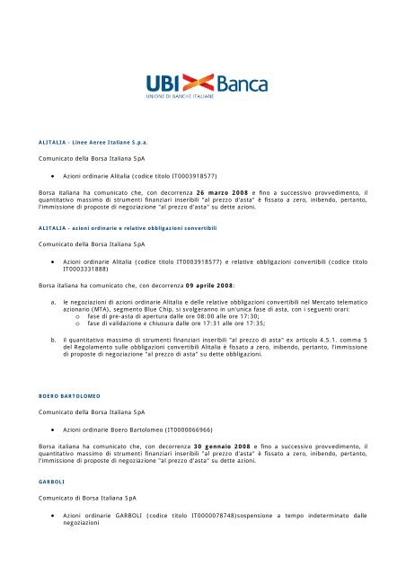 Microsoft Word - Tutte_20080922.doc - UBI Banca