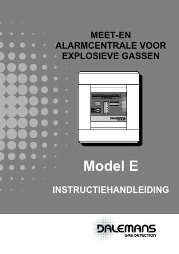 voorpaneel centrale model e - Dalemans Gas Detection