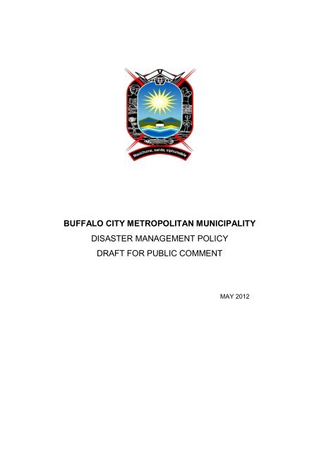 om forladelse farvning skud buffalo city metropolitan municipality disaster management policy ...