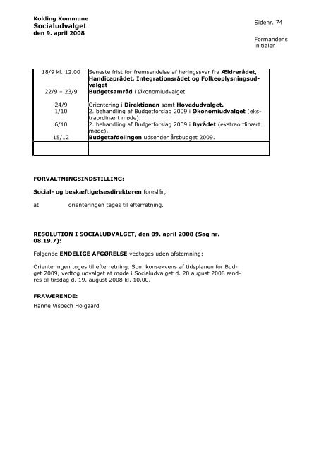 Beslutninger - Kolding Kommune