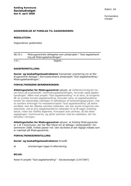 Beslutninger - Kolding Kommune