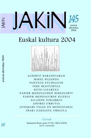 Euskal kultura 2004 - Jakin