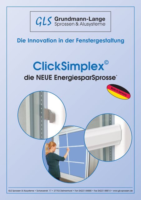 ClickSimplex Flyer.pdf - GLS Grundmann-Lange Sprossensysteme