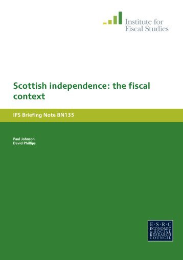Scottish independence - The Institute For Fiscal Studies