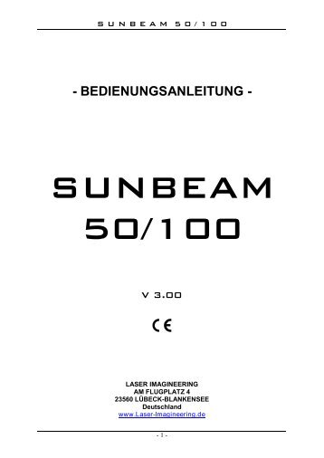 Bedienungsanleitung Sunbeam 50/100