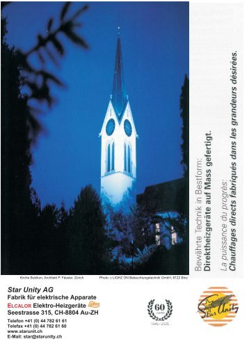 Kirchen - Heizungen - Star Unity AG