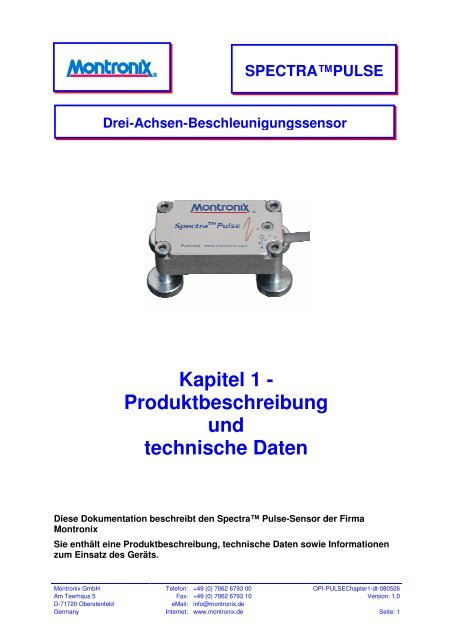 Kapitel 1 - Produktbeschreibung und technische Daten - Montronix