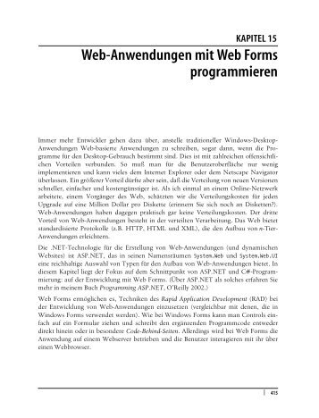 Web-Anwendungen mit Web Forms programmieren - beim O'Reilly ...