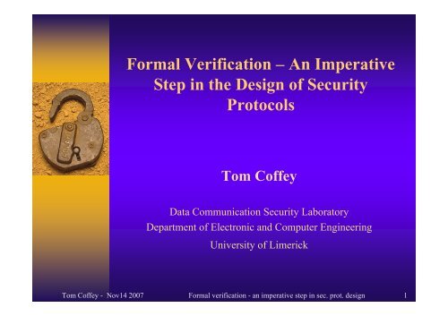 Formal Verification - ECE Student Information - University of Limerick