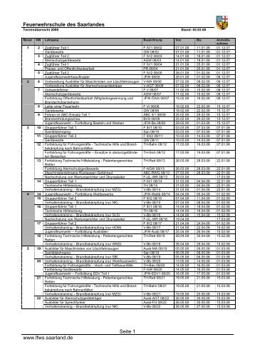 Feuerwehrschule des Saarlandes Seite 1 www.lfws.saarland.de