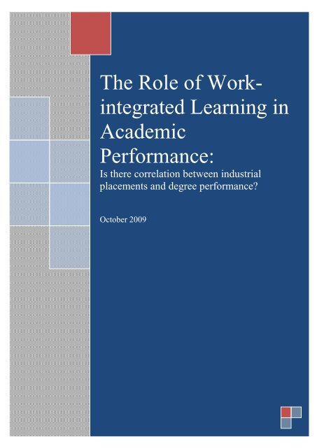 The Role of Work-integrated Learning in Academic ... - WACE