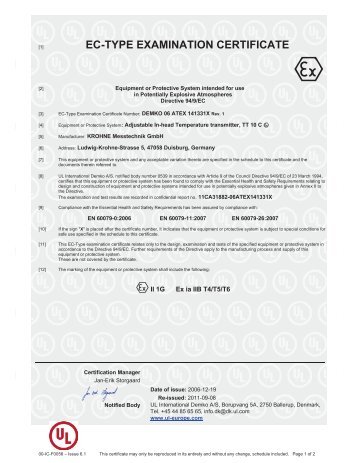 EC-TYPE EXAMINATION CERTIFICATE