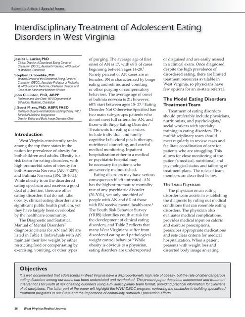 Special CME Issue - West Virginia State Medical Association