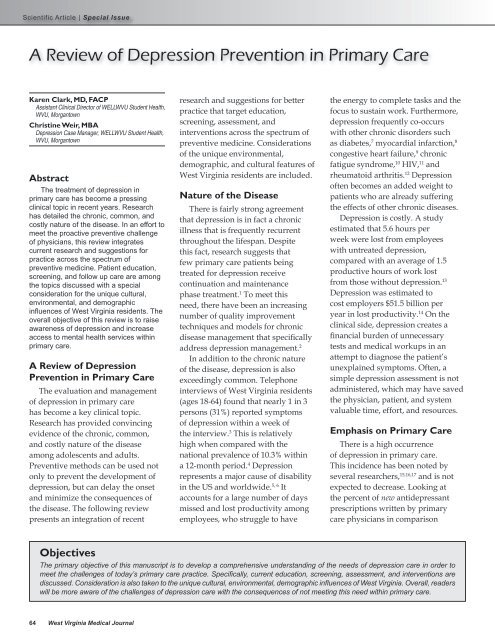 Special CME Issue - West Virginia State Medical Association