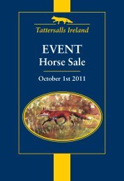 Event Sale Catalogue - Tattersalls