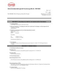Sicherheitsdatenblatt gemÃƒÂ¤ÃƒÂŸ (EG) Nr. 1907/2006