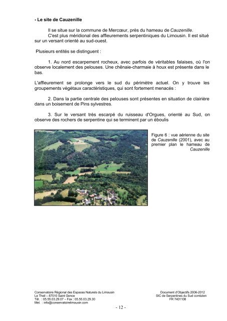 prÃ©sentation et description du patrimoine naturel et des activitÃ©s ...