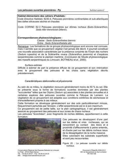 prÃ©sentation et description du patrimoine naturel et des activitÃ©s ...