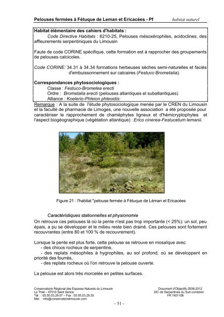 prÃ©sentation et description du patrimoine naturel et des activitÃ©s ...