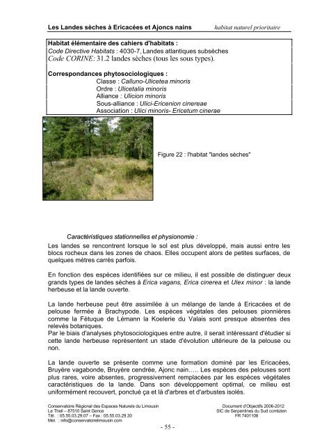 prÃ©sentation et description du patrimoine naturel et des activitÃ©s ...