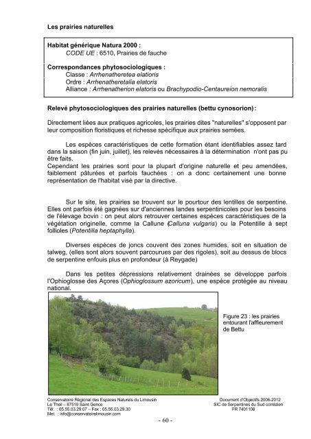 prÃ©sentation et description du patrimoine naturel et des activitÃ©s ...