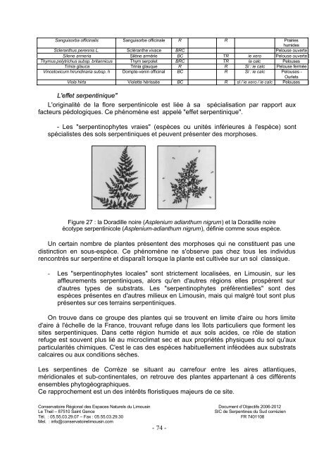 prÃ©sentation et description du patrimoine naturel et des activitÃ©s ...