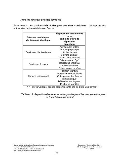 prÃ©sentation et description du patrimoine naturel et des activitÃ©s ...