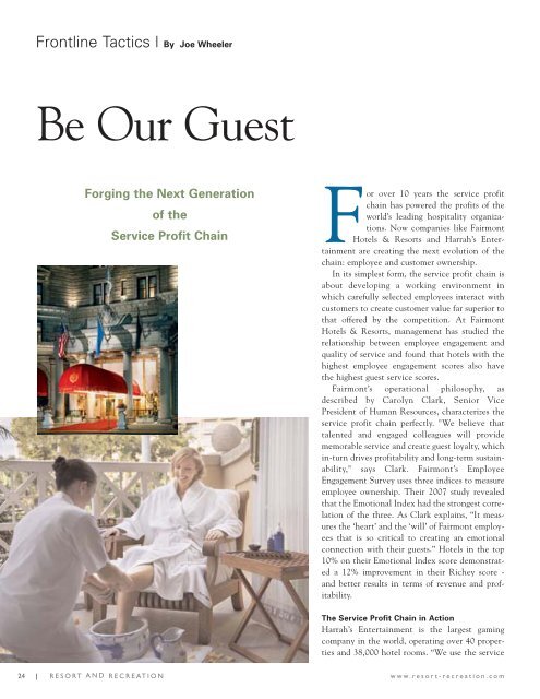 Contents - Resort + Recreation Magazine
