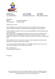 Service contract Geachte heer /mevrouw, Naar aanleiding van uw info