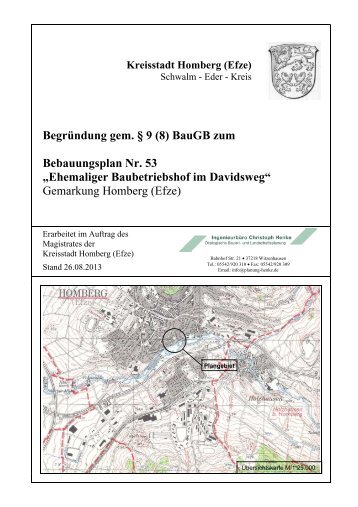 Begründung gem. § 9 (8) BauGB zum ... - Homberg (Efze)