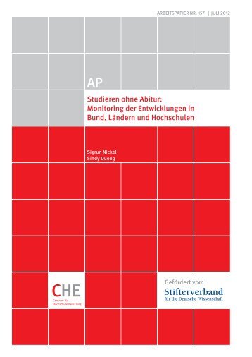 studieren ohne Abitur - Centrum für Hochschulentwicklung