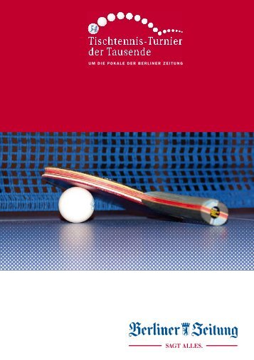 Programmheft 54. TTT 2014 - Berliner Tisch-Tennis Verband