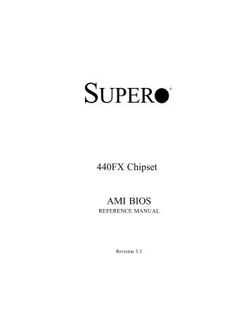 440FX Chipset AMI BIOS - Supermicro