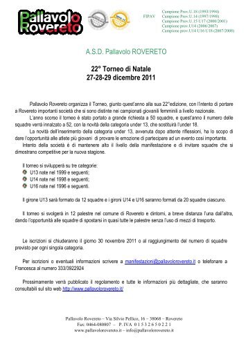 Torneo di Natale - Azienda per il Turismo Rovereto e Vallagarina