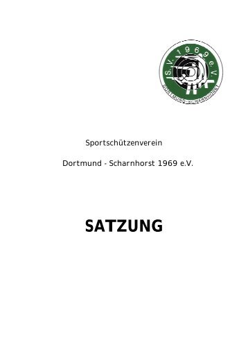 Satzung 1997 - SV Scharnhorst