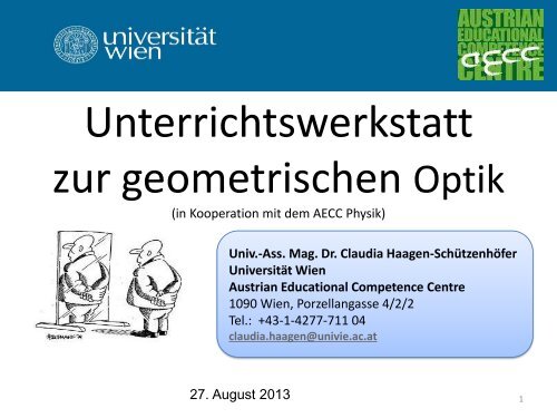 Unterrichtswerkstatt zur geometrischen Optik - pro.kphvie.at