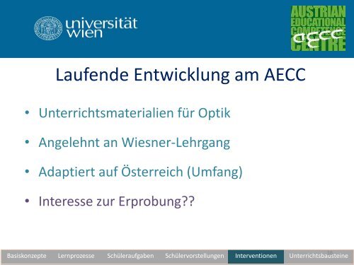 Unterrichtswerkstatt zur geometrischen Optik - pro.kphvie.at