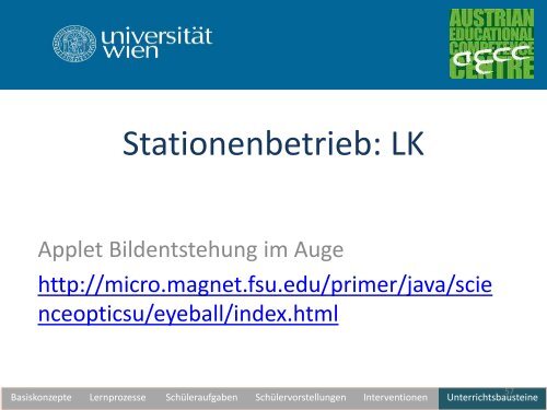 Unterrichtswerkstatt zur geometrischen Optik - pro.kphvie.at