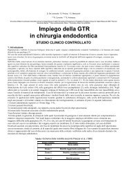 Impiego della GTR in chirurgia endodontica STUDIO CLINICO ...
